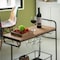 Vintiquewise Metal Wine Bar Serving Cart with Rolling Wheels, Glass Holder, and Wine Rack QI004280 - alternate 7
